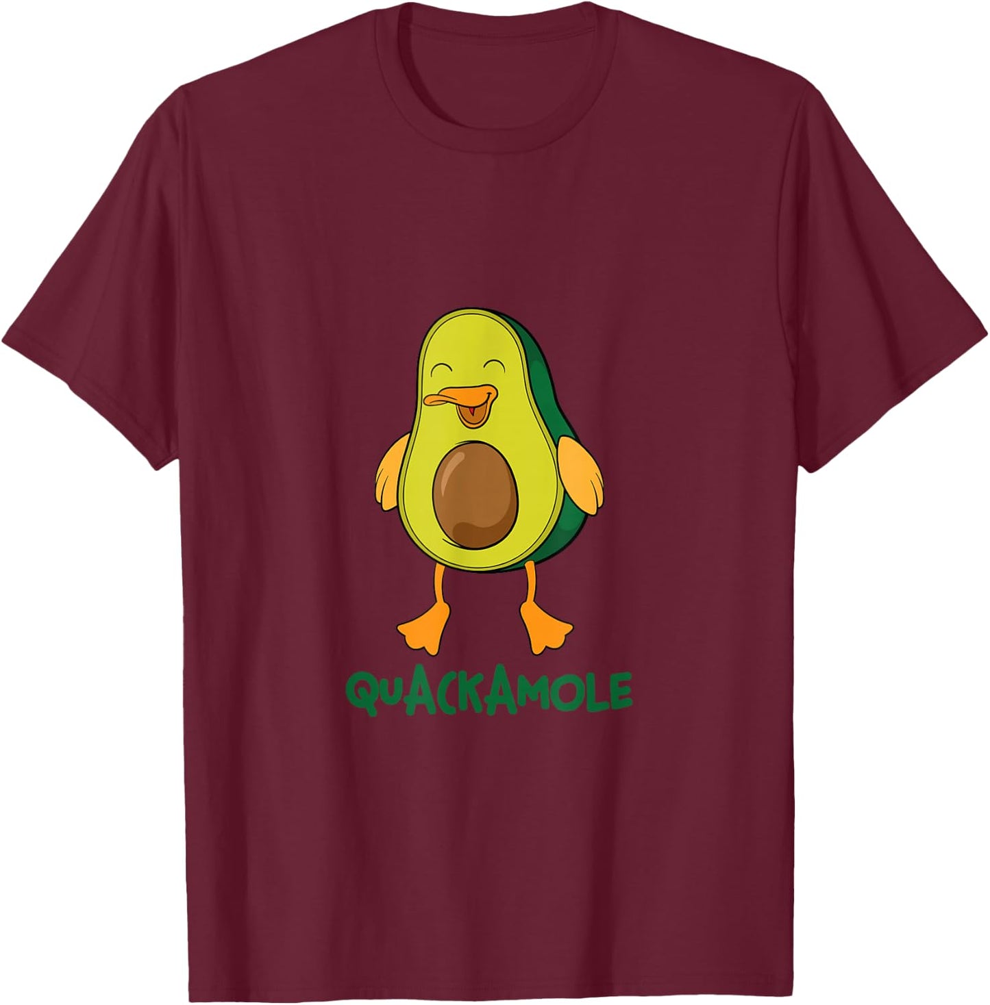 Guacamole Gift Avocado Costume Duck Vegan I Quackamole T-Shirt - T-Shirt | Maroon