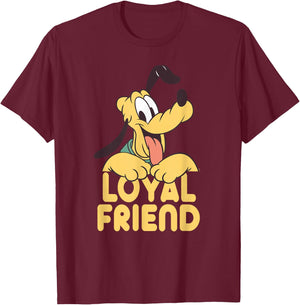Disney Pluto Mickey Mouse’s Dog Pal Loyal Friend T-Shirt - T-Shirt | Maroon