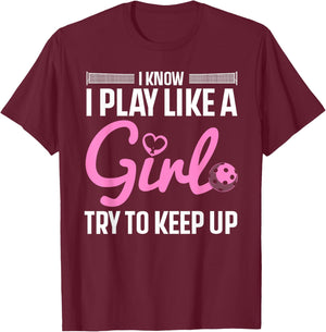 Unique Pickleball Design Girls Pickle Ball Player T-Shirt - T-Shirt | Maroon