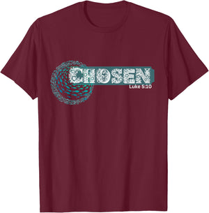 CHOSEN x Fish swim against current x Bible verse T-Shirt - T-Shirt | Maroon