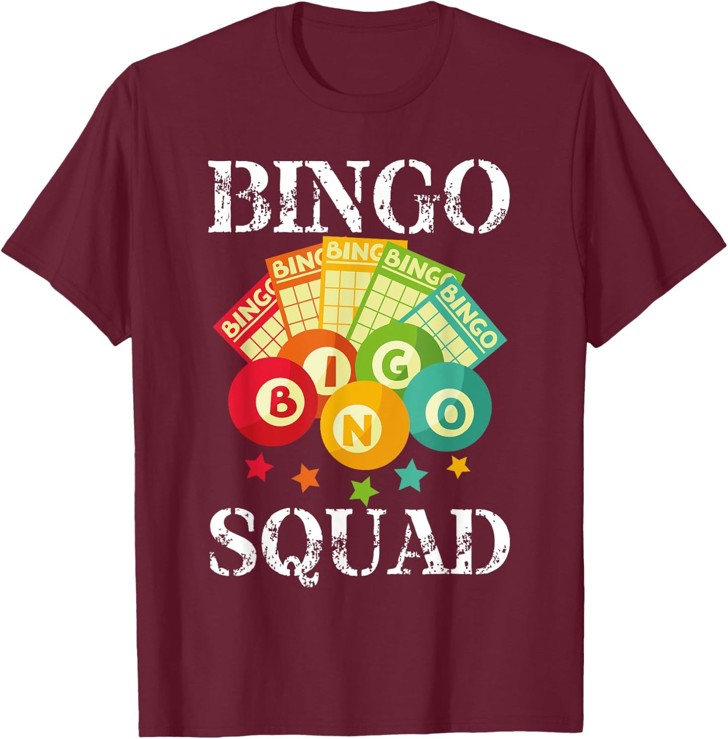 Bingo Squad Designs Women Bingo Lovers Players T-Shirt - T-Shirt | Maroon