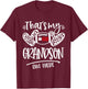 That's My Grandson out There Number 66 Football Mom & Dad T-Shirt - T-Shirt | Maroon