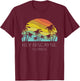 Key Biscayne Florida Beach Retro Souvenir Summer Keys Surf T-Shirt - T-Shirt | Maroon