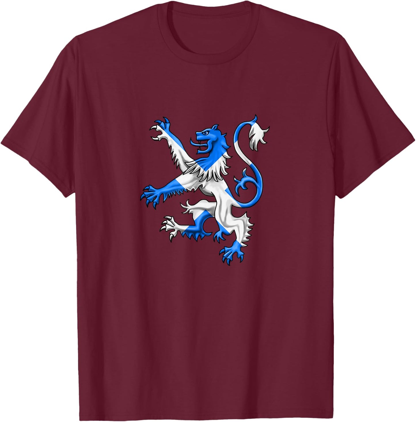 Scotland Patriotic Lion Rampant Scottish Flag Lion T-Shirt - T-Shirt | Maroon