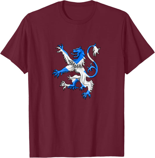 Scotland Patriotic Lion Rampant Scottish Flag Lion T-Shirt - T-Shirt | Maroon