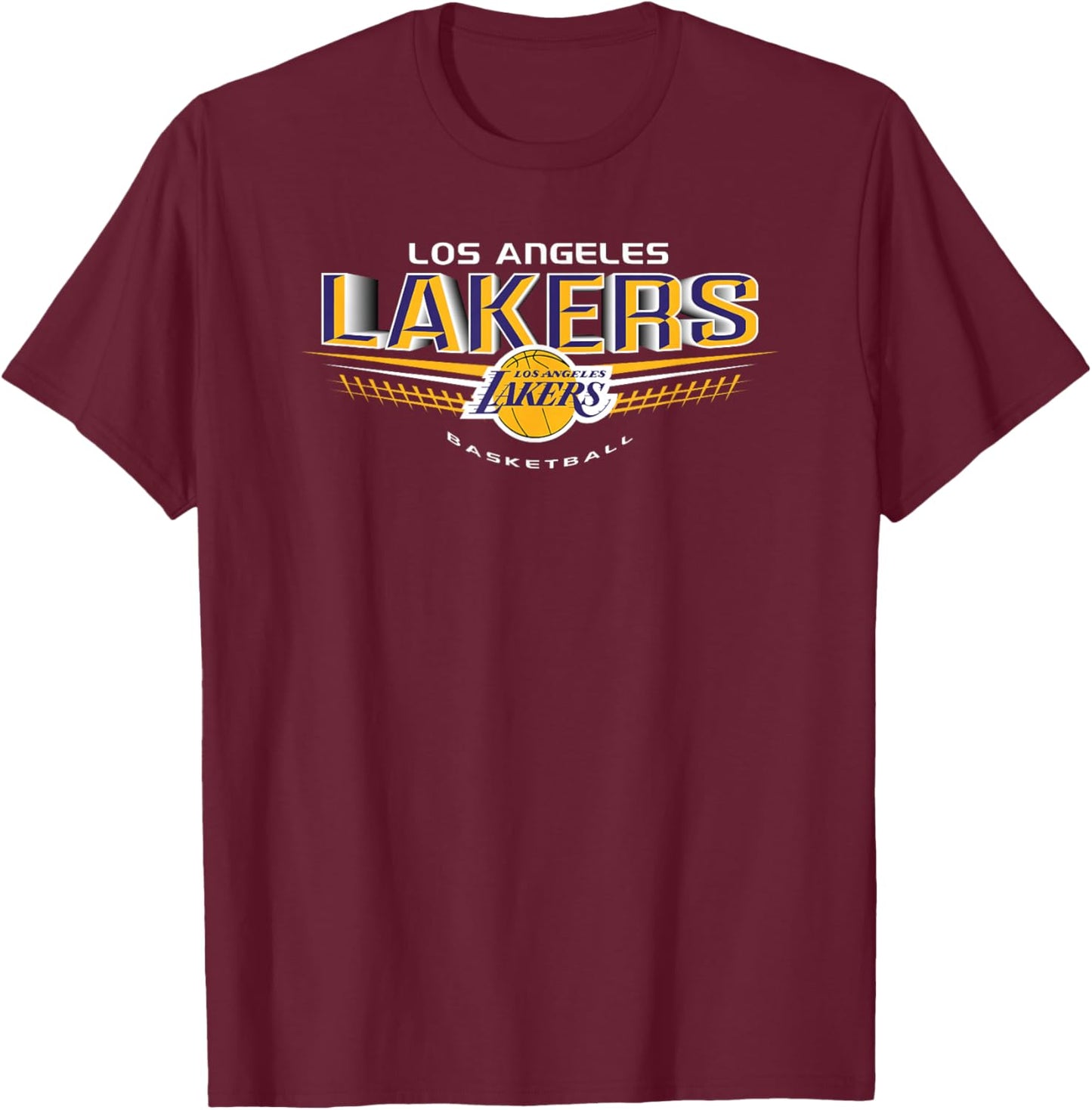 LOS ANGELES LAKERS NBA Los Angeles Lakers El Dorado Black Small Straight T-Shirt - T-Shirt | Maroon