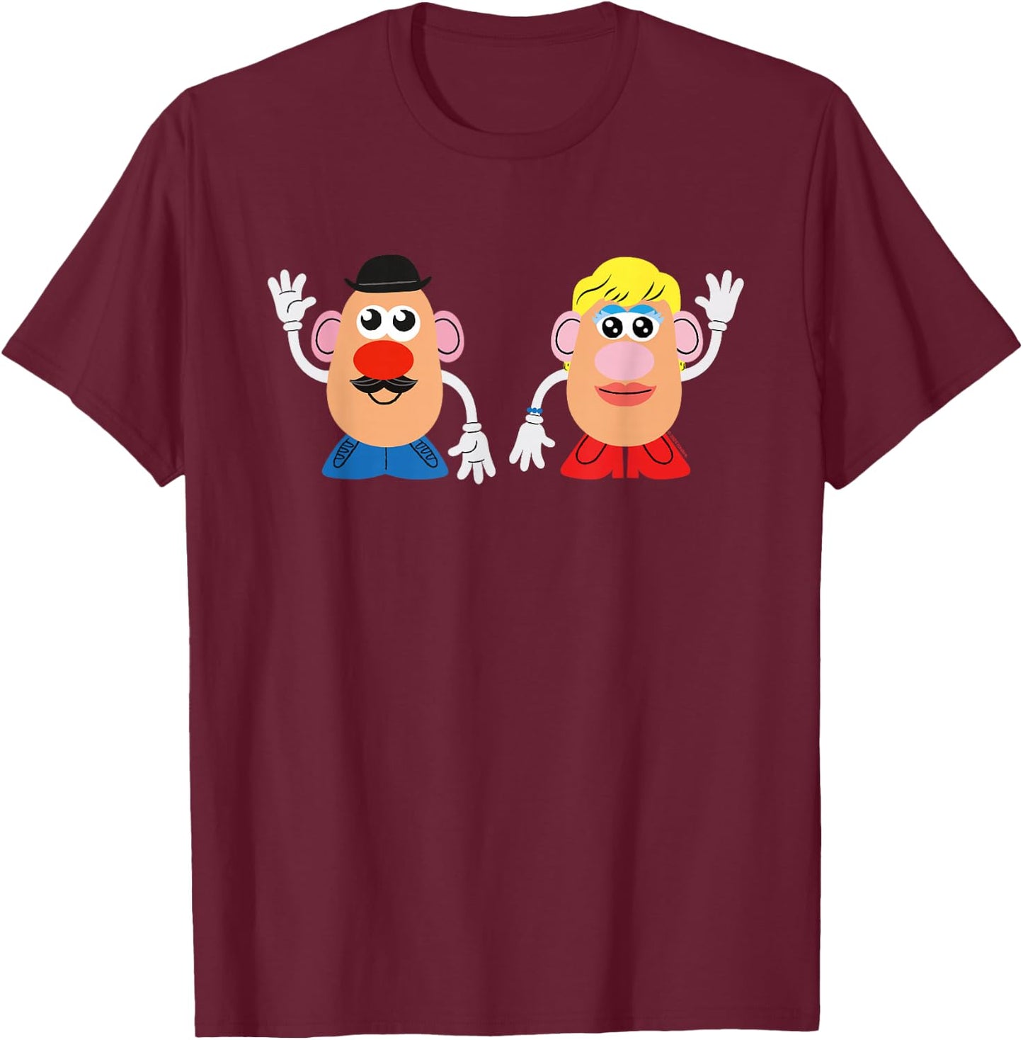 Mr Potato Head and Mrs Potato Head Wave T-Shirt - T-Shirt | Maroon