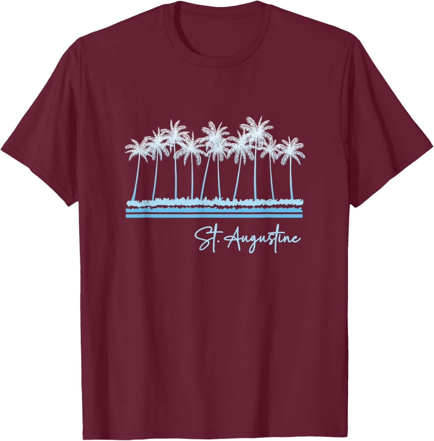 St Augustine Florida Beach Tropical Vintage Souvenirs T-Shirt - T-Shirt | Maroon