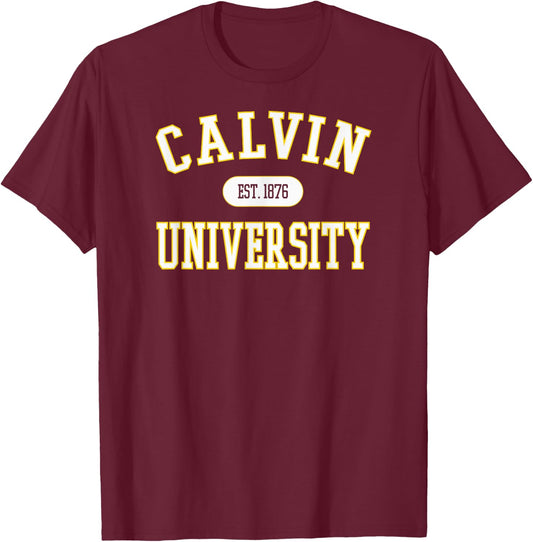 Calvin Knights Varsity Black Officially Licensed T-Shirt - T-Shirt | Maroon
