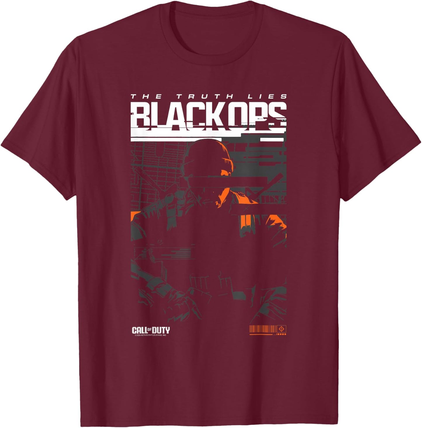 Call of Duty Black Ops Truth Lies Marshall T-Shirt - T-Shirt | Maroon