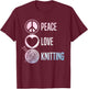 Funny Knitting Art Men Knit Yarn Lover Knitter T-Shirt - T-Shirt | Maroon
