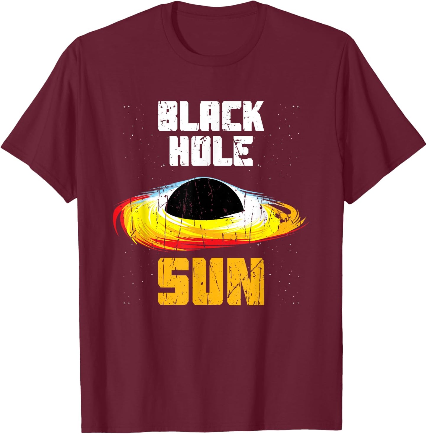 Black Hole Sun - Space T-Shirt - T-Shirt | Maroon