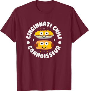 Cincinnati Chili Connoisseur - Cincinnati Chili T-Shirt - T-Shirt | Maroon
