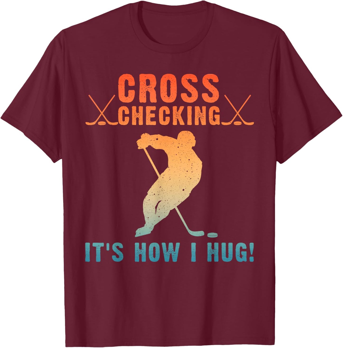 Funny Ice Hockey Design Women Sport Ice Hockey Lover T-Shirt - T-Shirt | Maroon