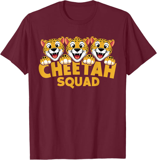 Cheetah Squad for Cheetah Lover Shirt | Cool Cheetah T-Shirt - T-Shirt | Maroon