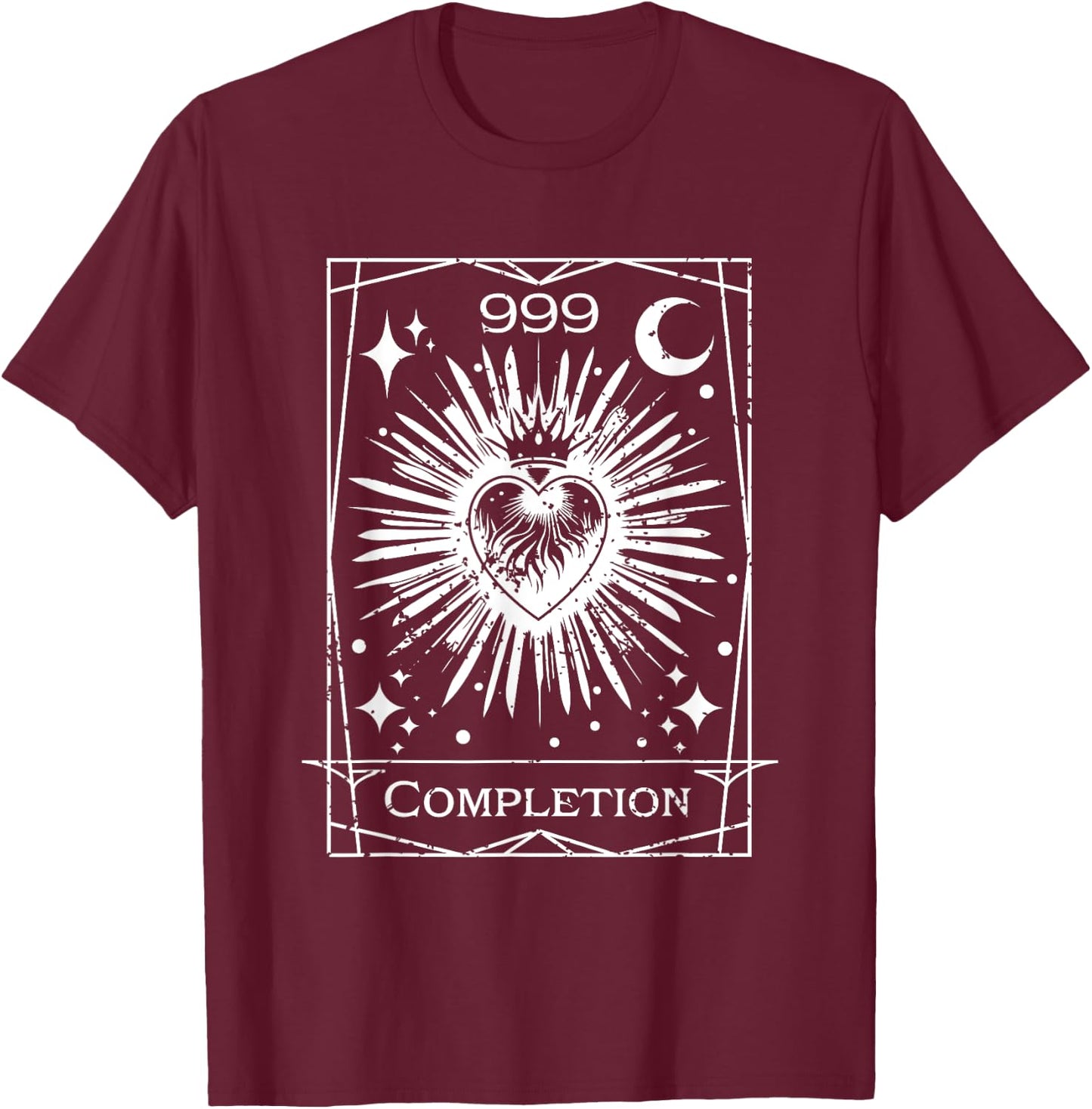 Angel Number 999 Completion Numerology Personal Number 999 T-Shirt - T-Shirt | Maroon