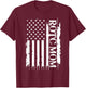 ROTC Mom United States Distressed w US Flag T-Shirt - T-Shirt | Maroon