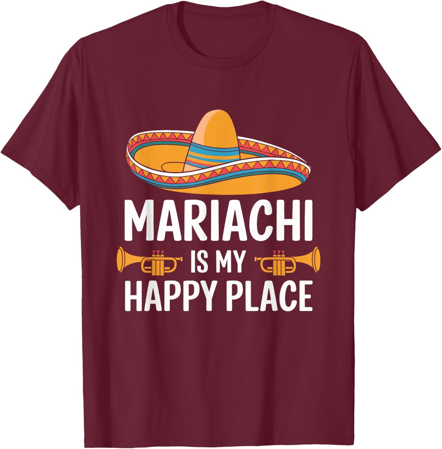 Traditional Mexican Cultural Music Mariachi Lover Fiesta T-Shirt - T-Shirt | Maroon