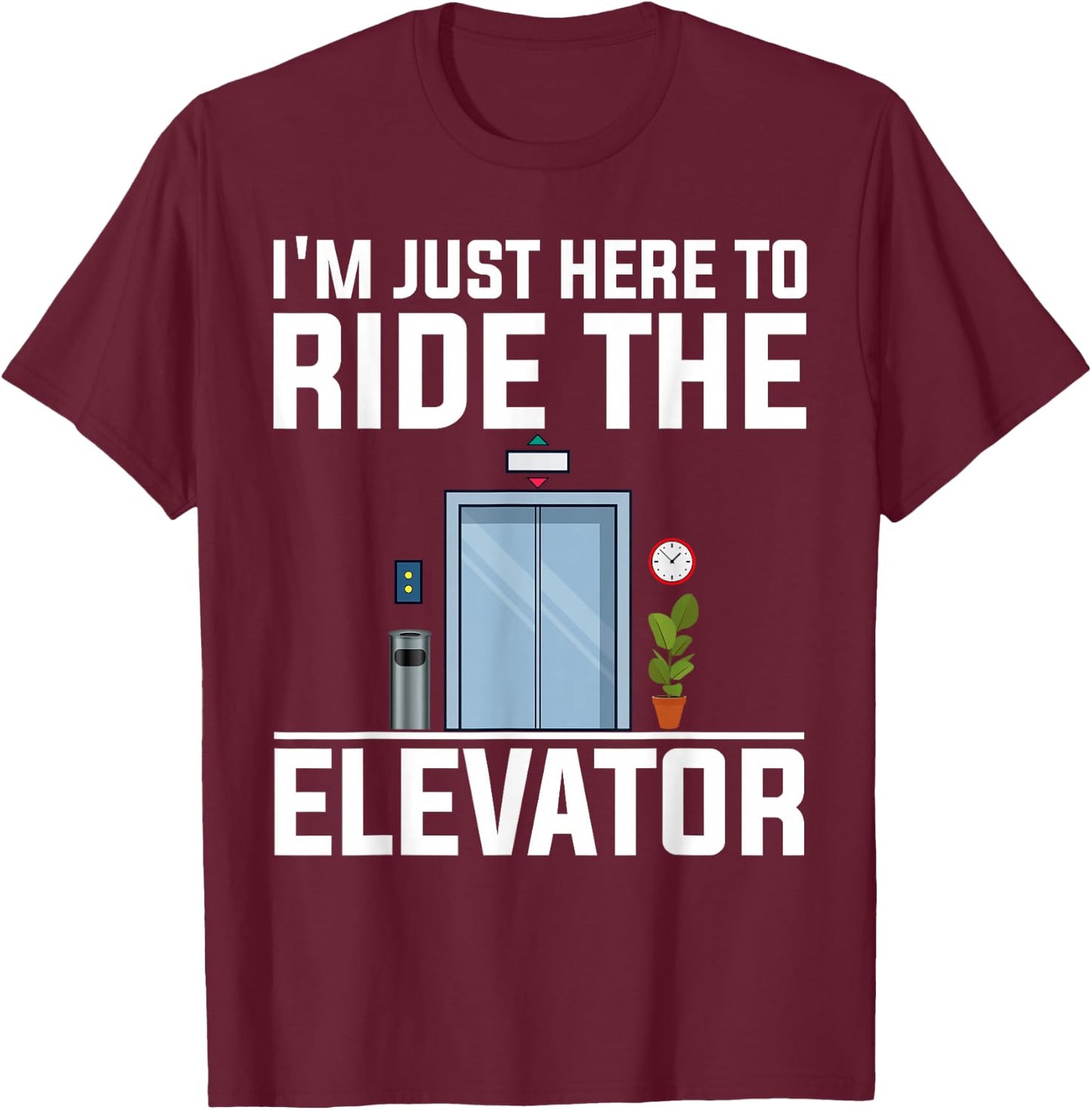 Cool Elevator Art Women Elevator Inspector Installer T-Shirt - T-Shirt | Maroon