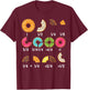 Donut Fraction Math Teachers Back To School Educational T-Shirt - T-Shirt | Maroon