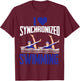 I Love Synchronized Swimming Aquatic Artistic Synchro Girls T-Shirt - T-Shirt | Maroon