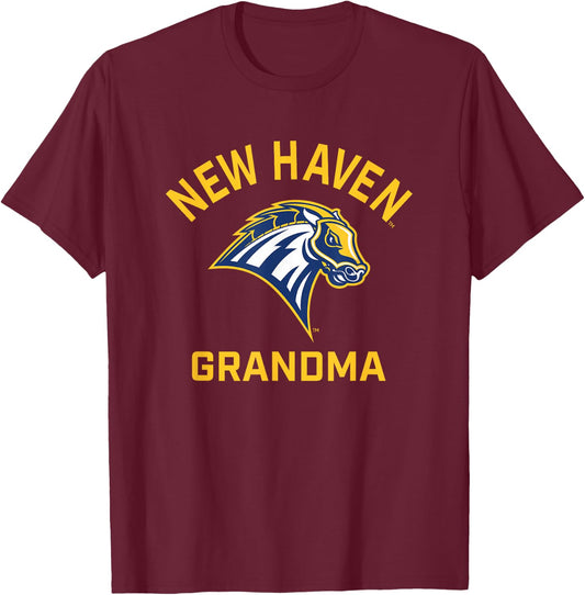 University of New Haven UNH Chargers Arched Grandma T-Shirt - T-Shirt | Maroon