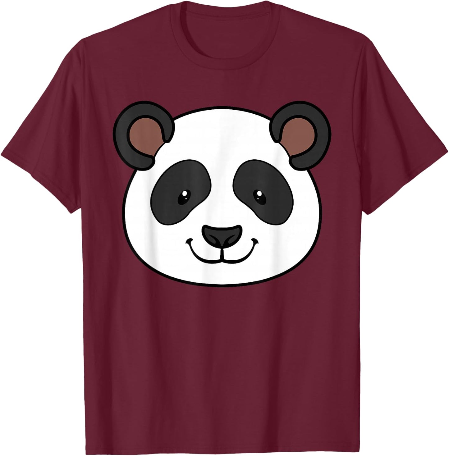 Funny Panda Bear Design Women Boy Girl Panda Lover T-Shirt - T-Shirt | Maroon