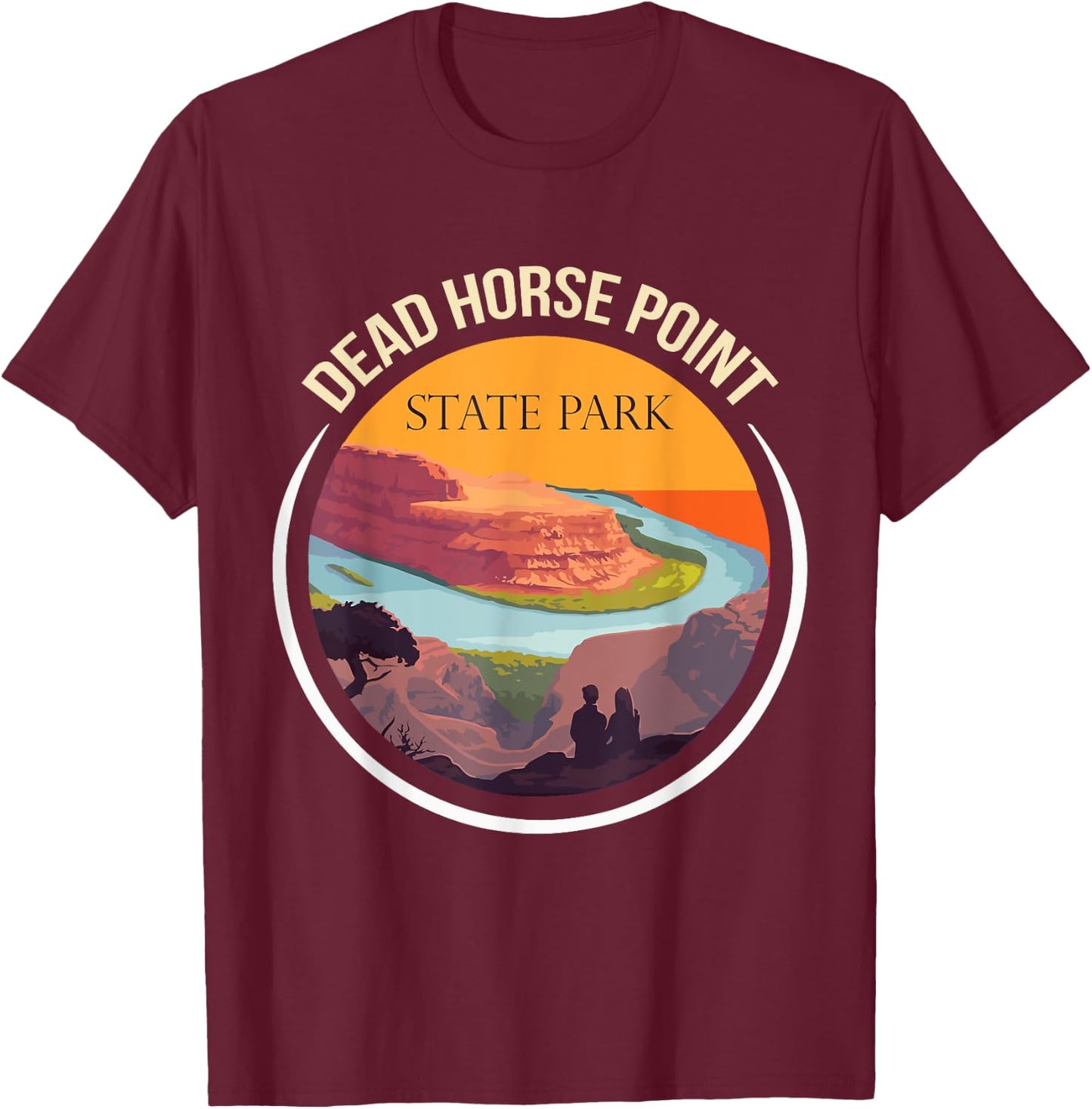 Dead Horse Point Utah State Park Souvenir Canyon River T-Shirt - T-Shirt | Maroon