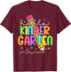 Hello Kindergarten Team Kinder Back to School Teacher Kids T-Shirt - T-Shirt | Maroon