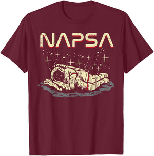 Astronaut Nap Napsa Funny Space Galaxy Pun Men Women Kids T-Shirt - T-Shirt | Maroon