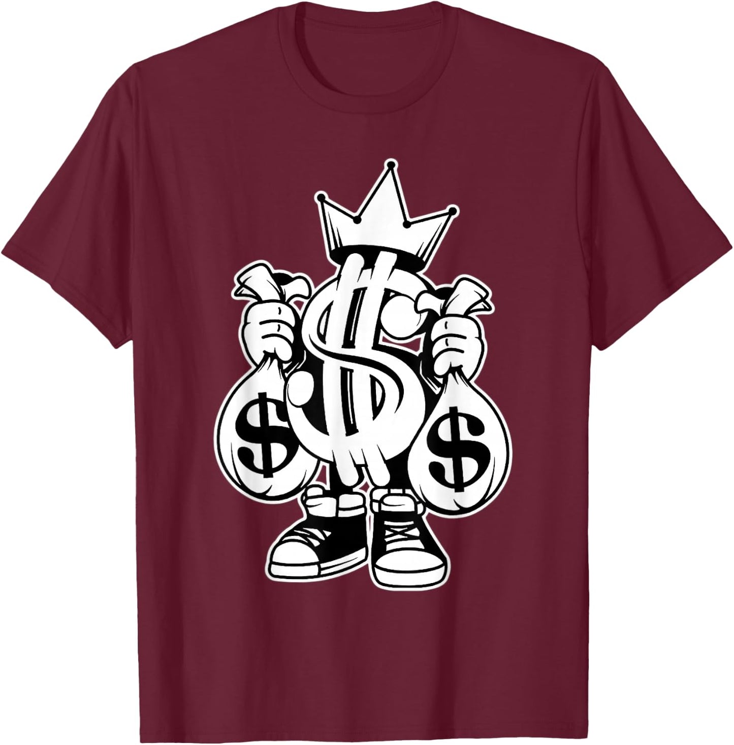 King Money x Money Bags x Money Sign T-Shirt - T-Shirt | Maroon