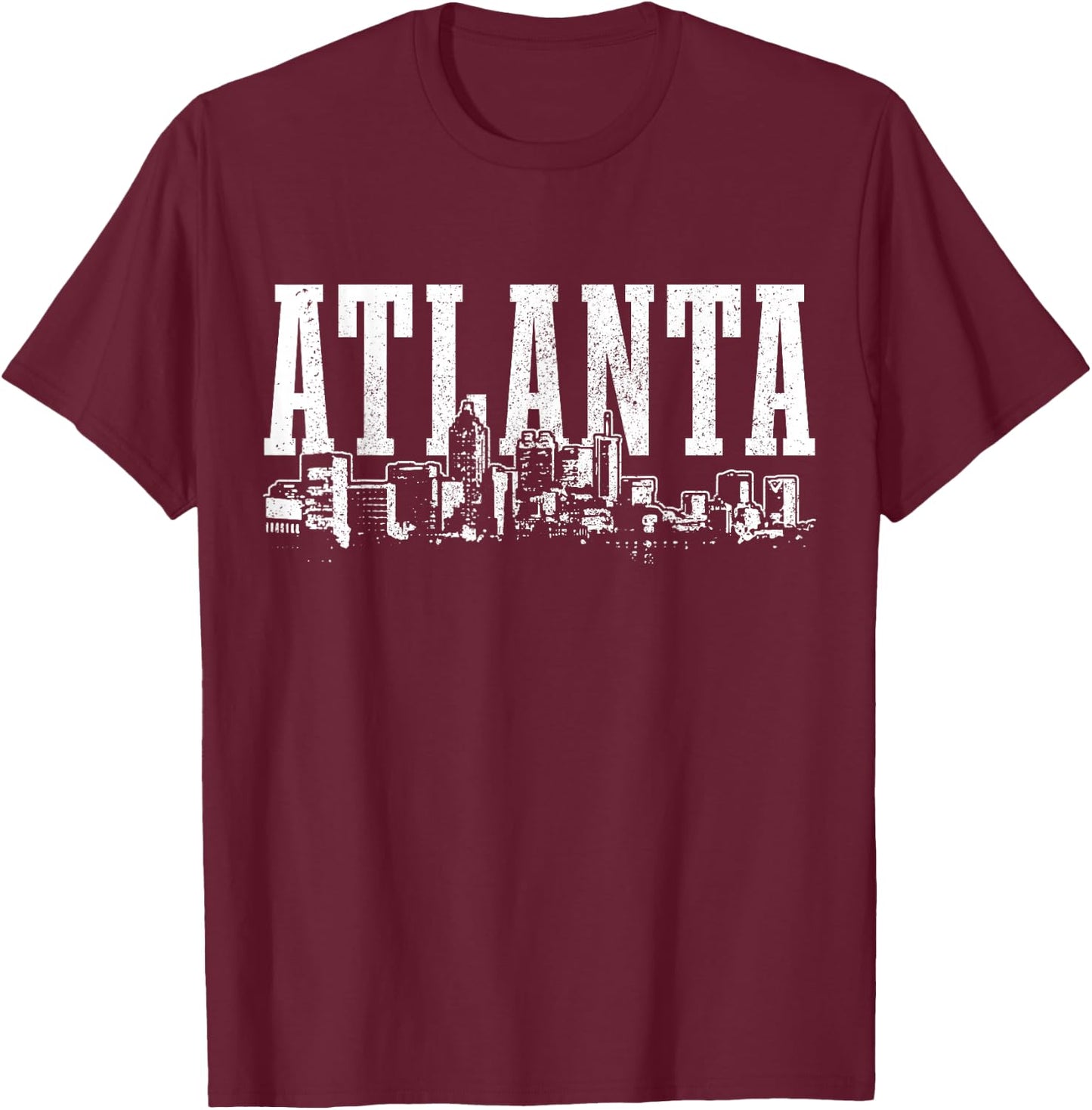 Atlanta Skyline Pride Georgia Vintage Atlanta T-Shirt - T-Shirt | Maroon