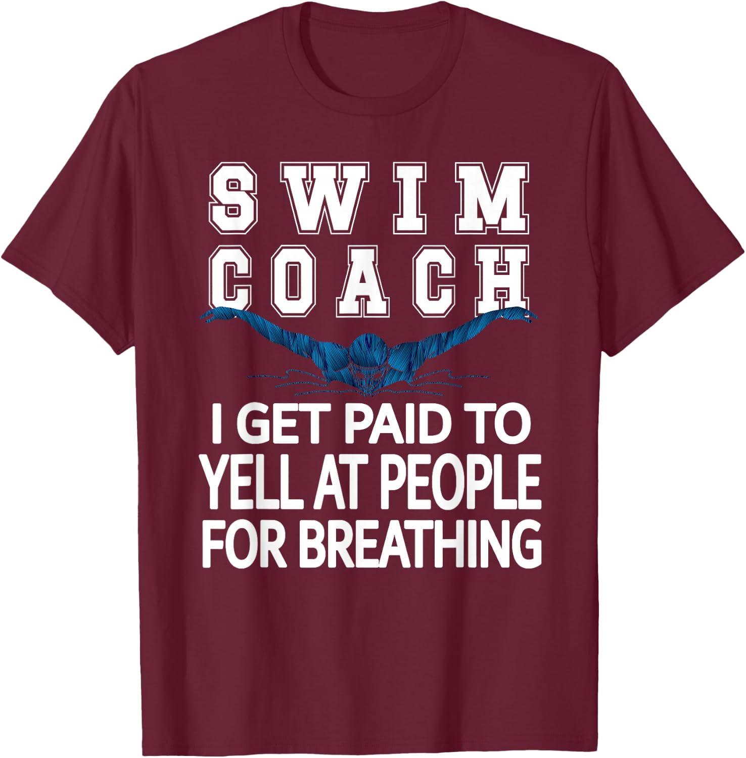 Fun Swim Trainer T-Shirt - T-Shirt | Maroon
