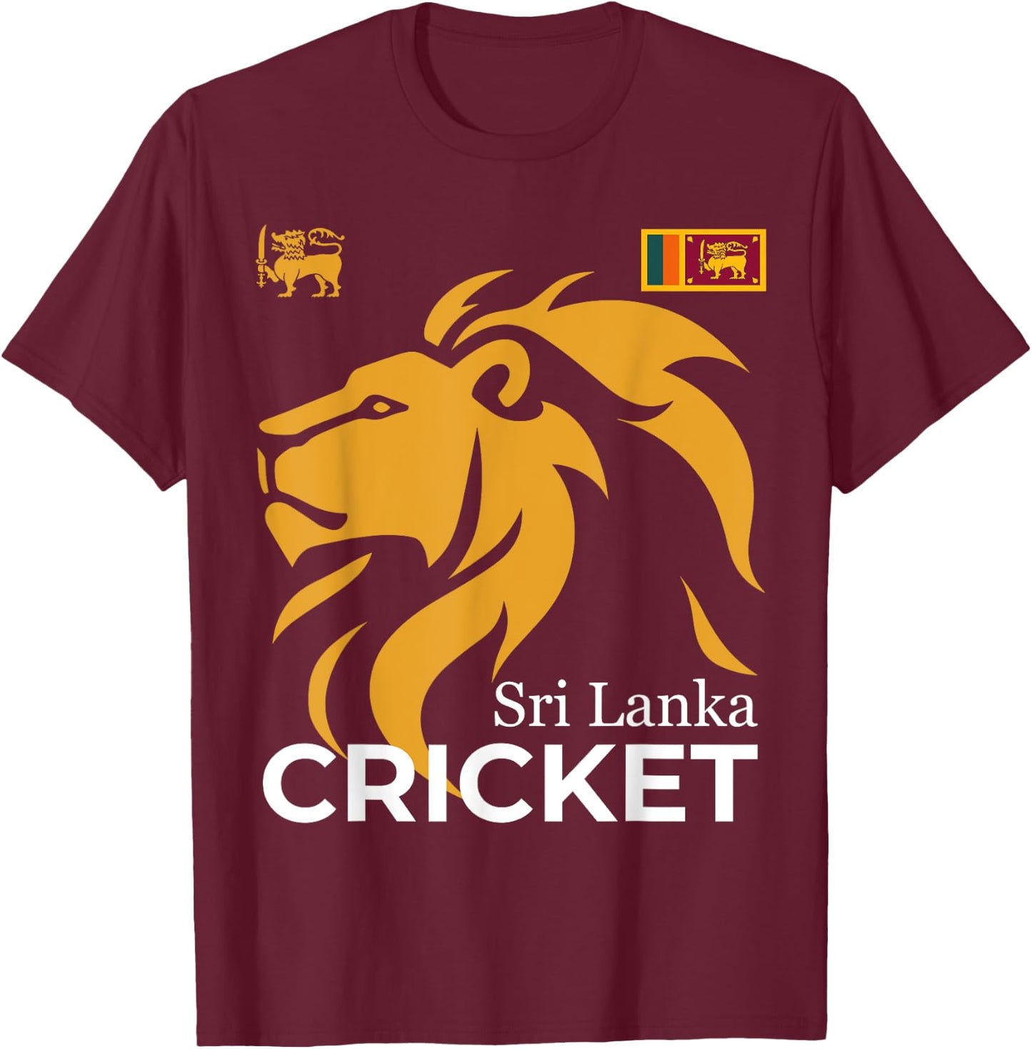 Sri Lanka Cricket Perfect for Lankan Cricket Fans T-Shirt - T-Shirt | Maroon