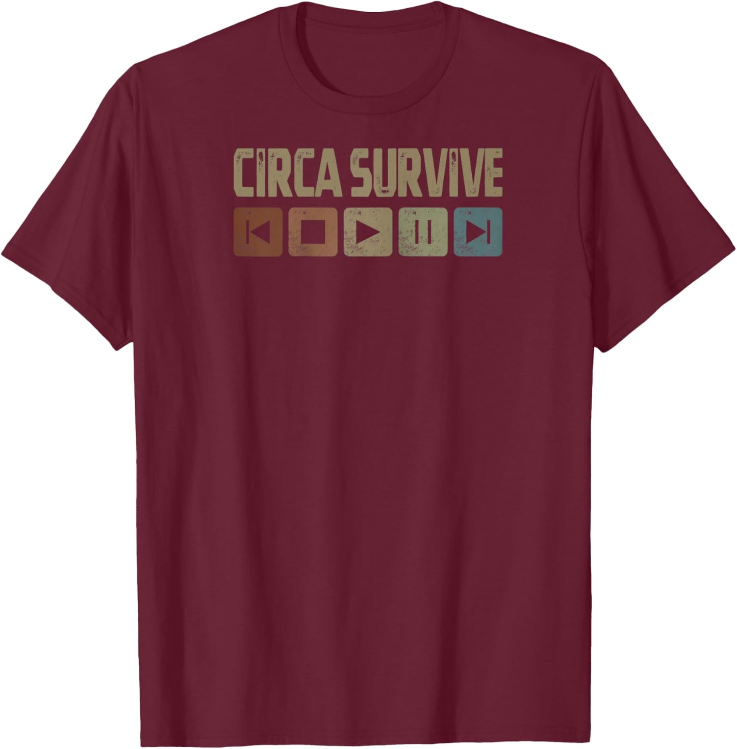 Vintage Circas Survive Retro Cassette Rock 2010s Musician Raglan Baseball T-Shirt - T-Shirt | Maroon