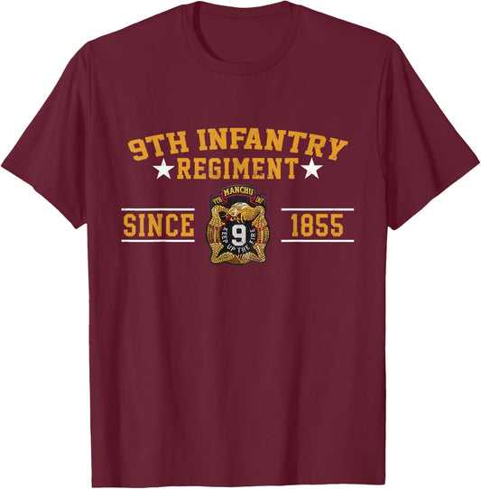 9th Infantry Regiment Veteran Military Father Day Christmas T-Shirt - T-Shirt | Maroon