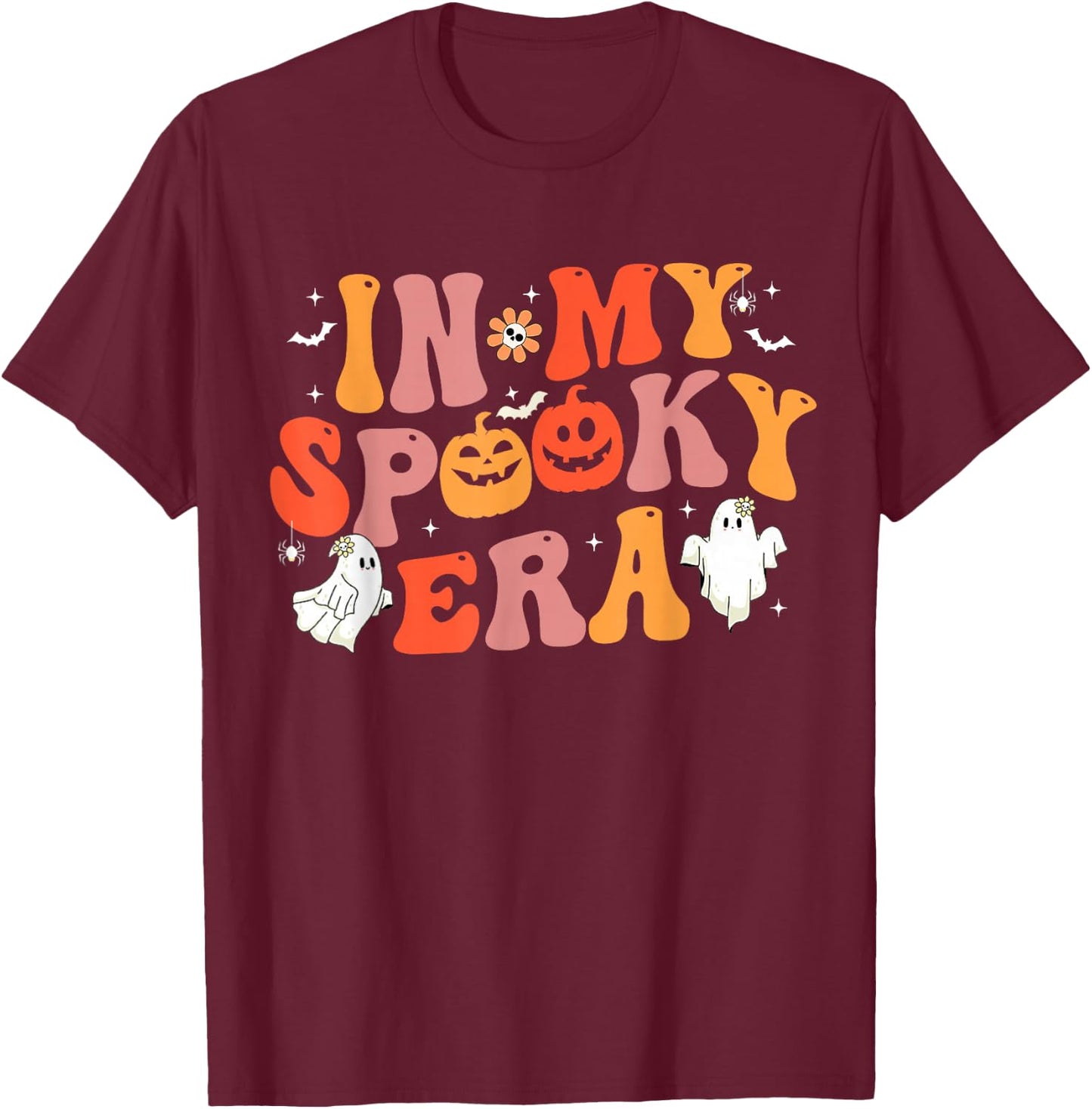In My Spooky Era Ghost Funny Family Outfits Women Men Kids T-Shirt - T-Shirt | Maroon