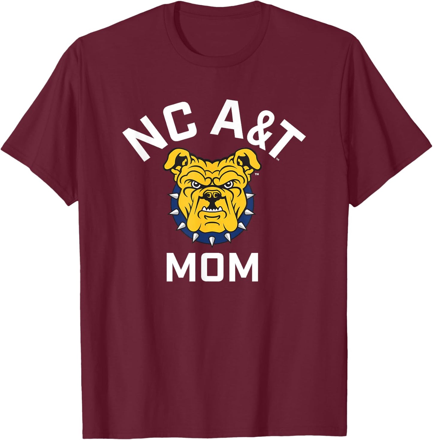 North Carolina A&T State University Aggies Arched Mom T-Shirt - T-Shirt | Maroon