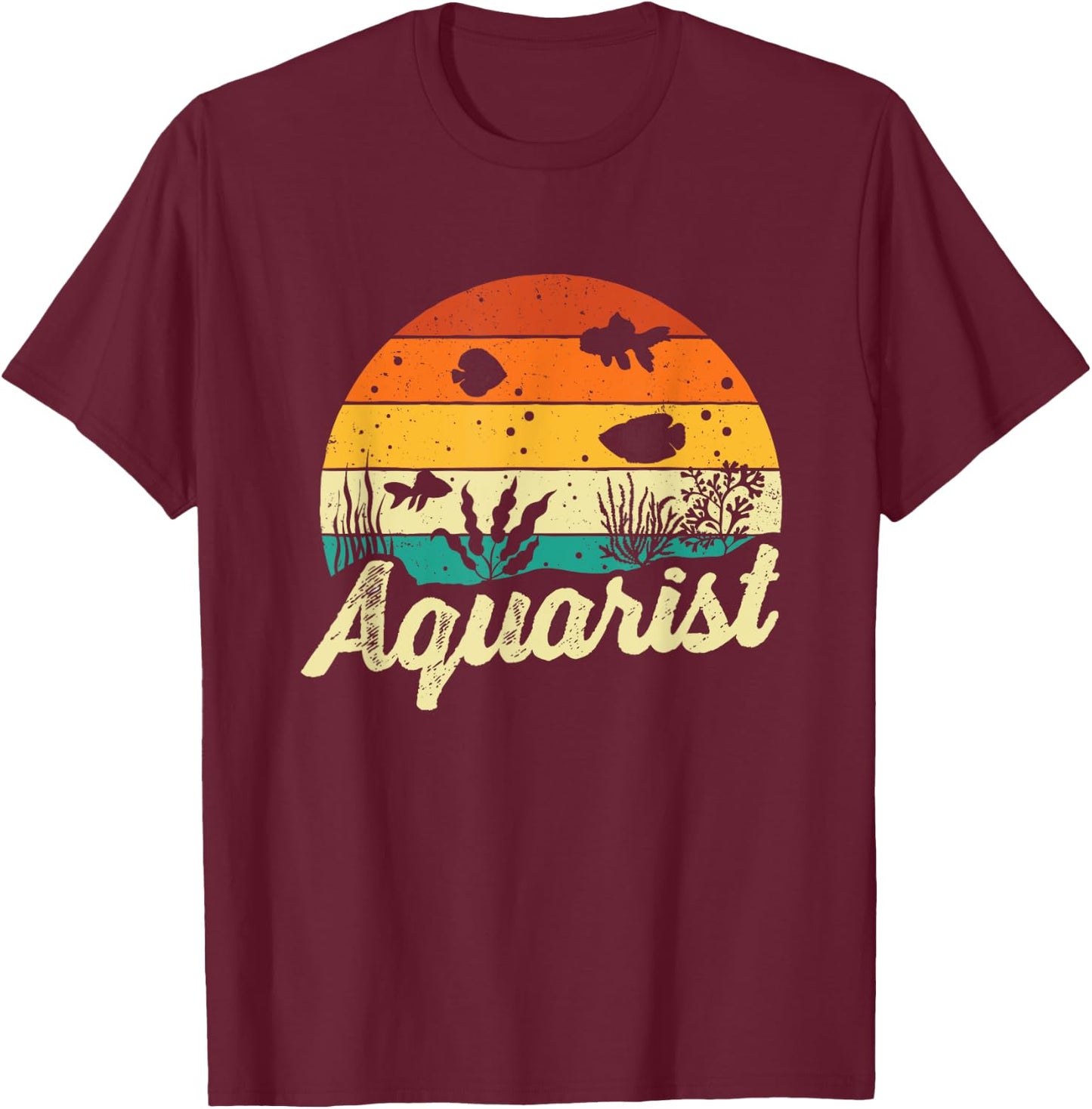 Aquarist - Fishkeeper Fishkeeping Fish Tank T-Shirt - T-Shirt | Maroon