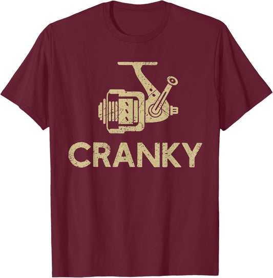 Crankbait Fishing Lure - Cranky Funny Gift Ideas For Fishing T-Shirt - T-Shirt | Maroon