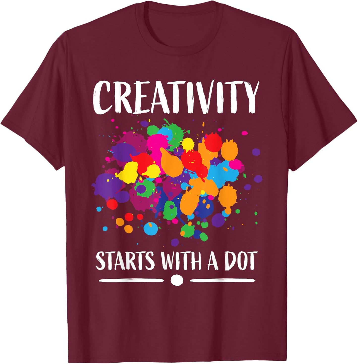Dot Day Shirt Women Men Kids Girls Boys Teacher 2024 Dot Day T-Shirt - T-Shirt | Maroon