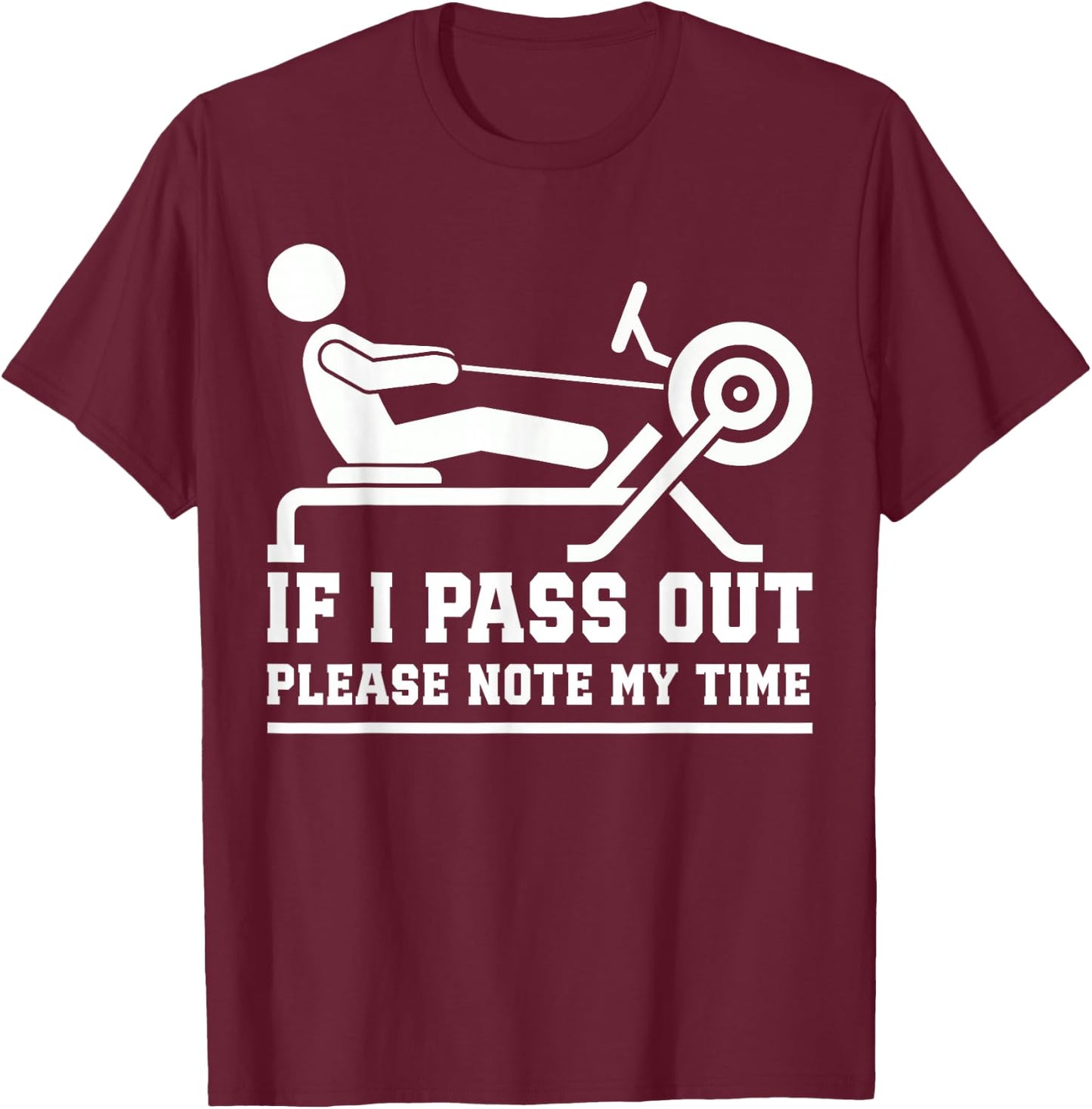 Funny Rowing Machine Workout for Fitness Exercise Training T-Shirt - T-Shirt | Maroon