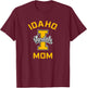 Campus Lab University of Idaho Vandals Arched Mom , Small, Black T-Shirt - T-Shirt | Maroon