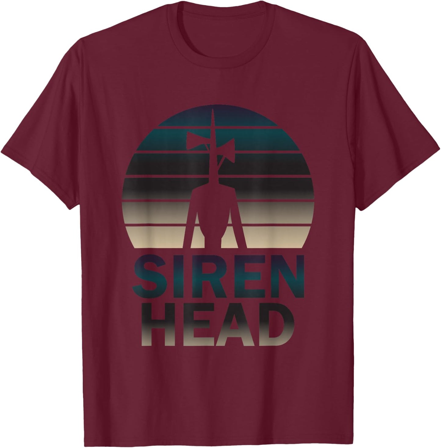 Siren Creature Monster Horror Movie Halloween T-Shirt - T-Shirt | Maroon