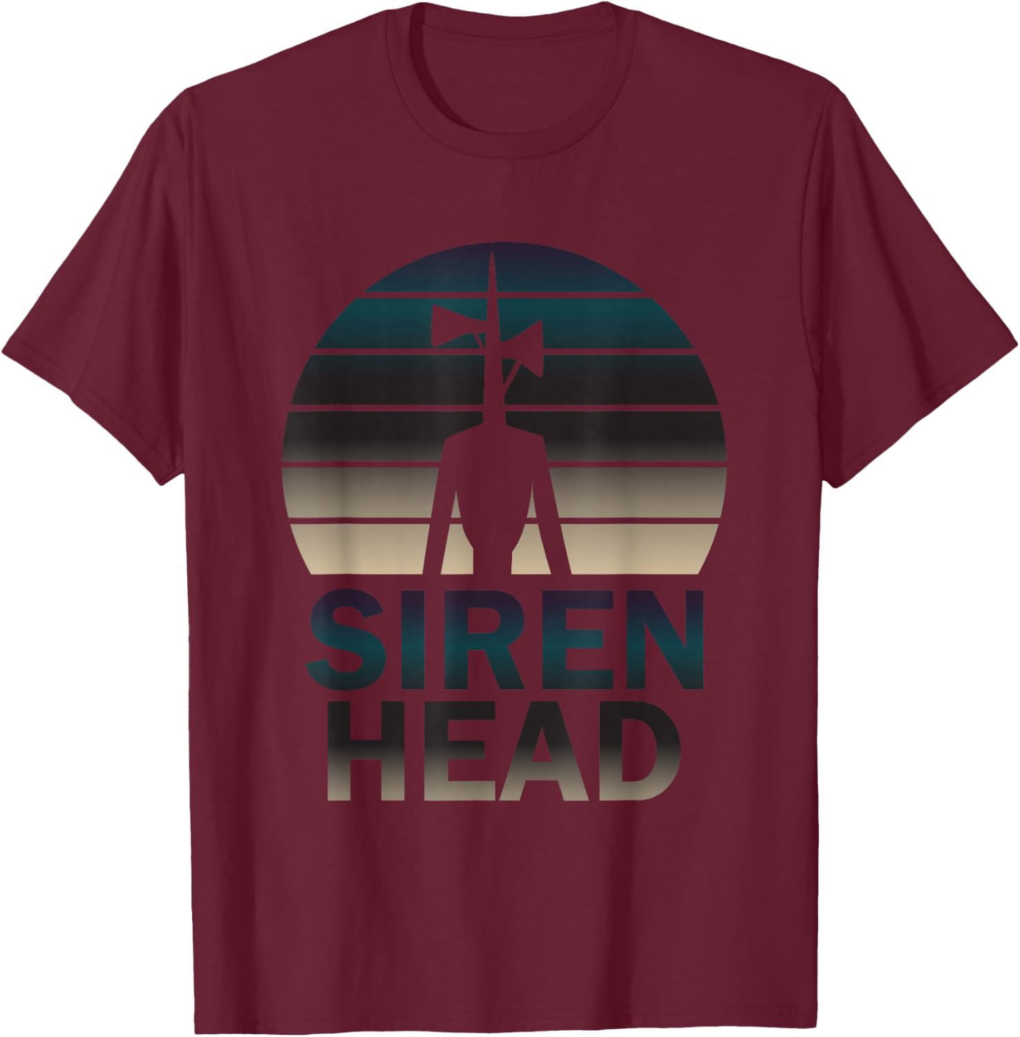 Siren Creature Monster Horror Movie Halloween T-Shirt - T-Shirt | Maroon