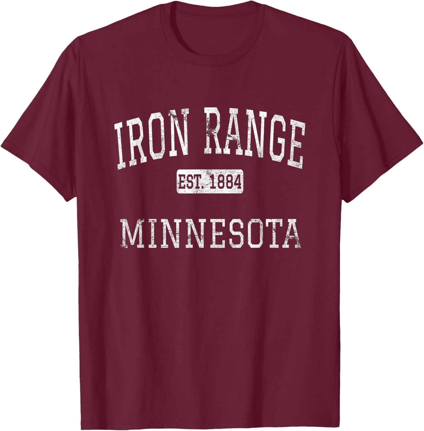 Iron Range Minnesota MN Vintage T-Shirt - T-Shirt | Maroon