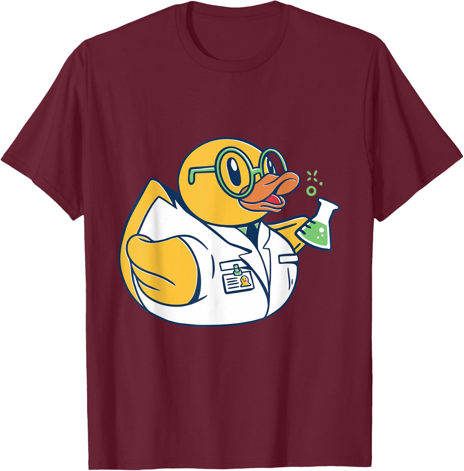 Rubber Duck Cute Chemist Rubber Ducky Rubber Duckie T-Shirt - T-Shirt | Maroon