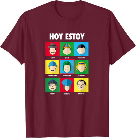 El Chavo - Colorful Desings for Kids, Teen, Women & Men T-Shirt - T-Shirt | Maroon