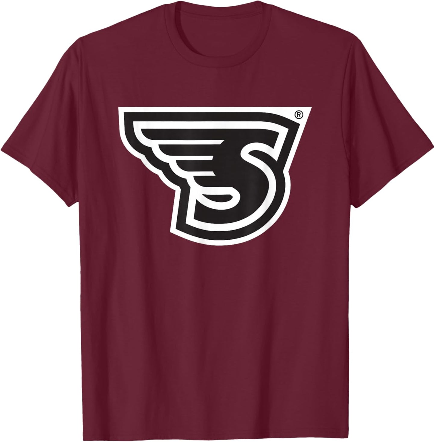 Stonehill College Skyhawks Athletic S Logo T-Shirt - T-Shirt | Maroon