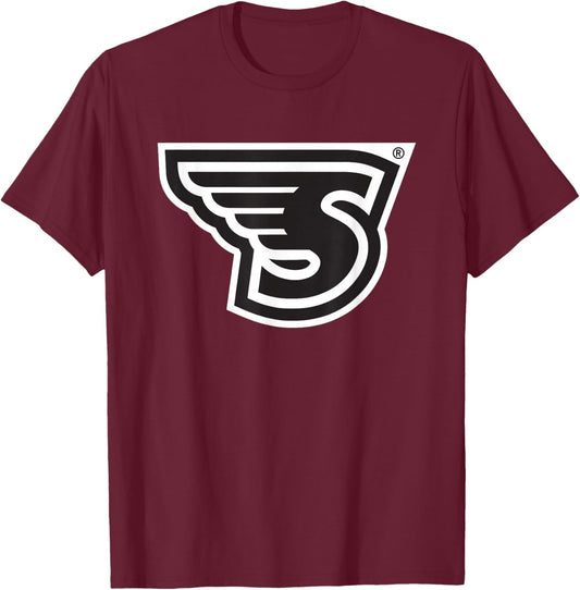 Stonehill College Skyhawks Athletic S Logo T-Shirt - T-Shirt | Maroon